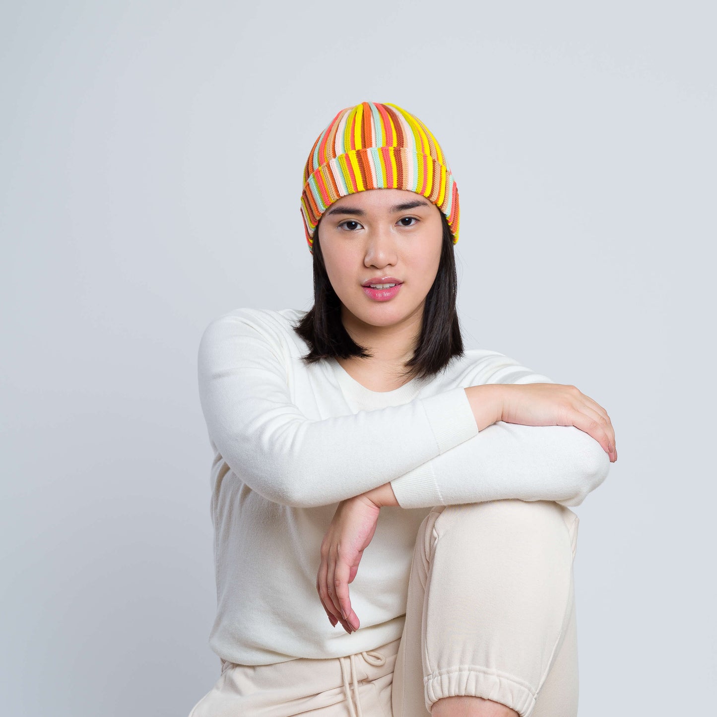 Circus Stripe Knit Beanie