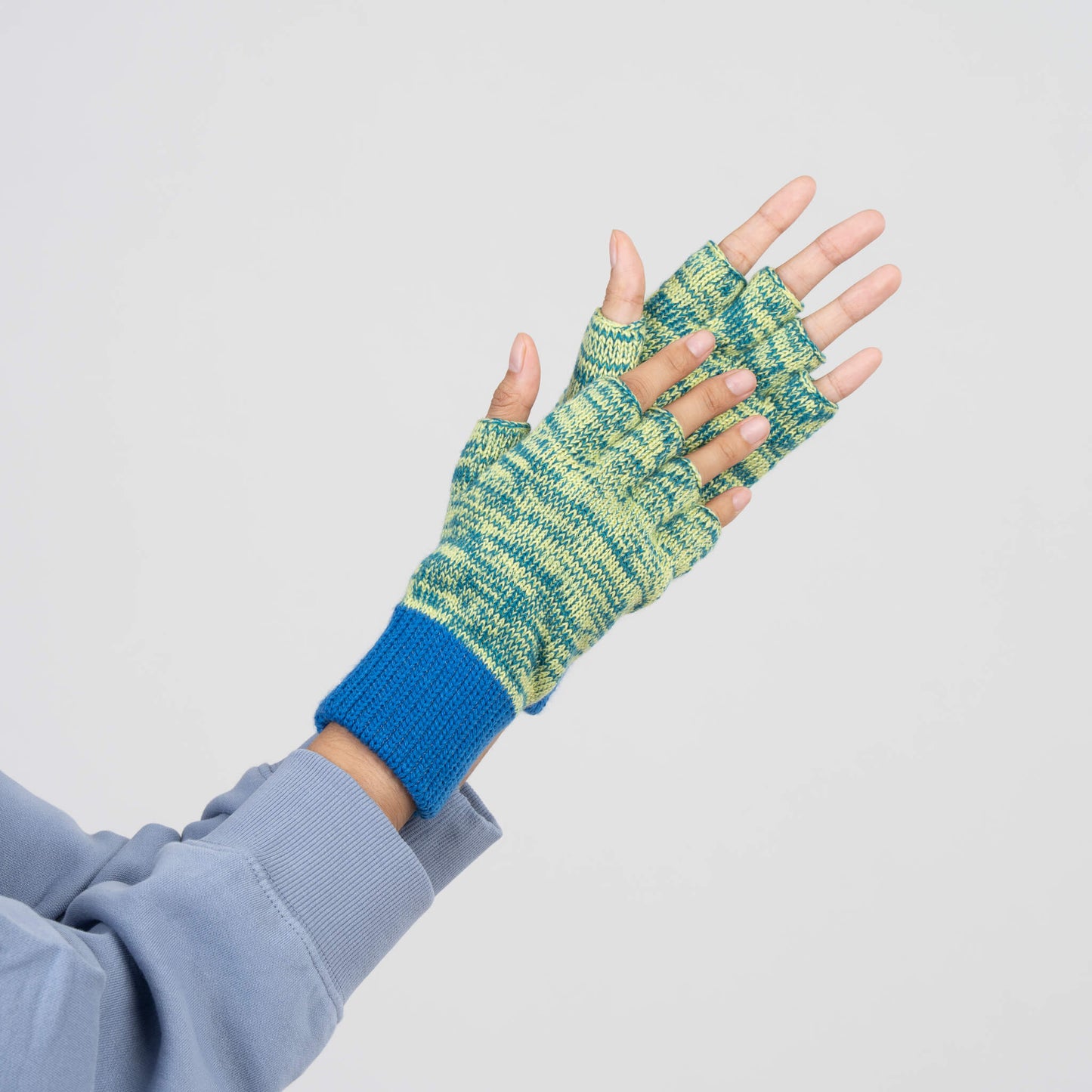 Colorblock Fingerless Gloves