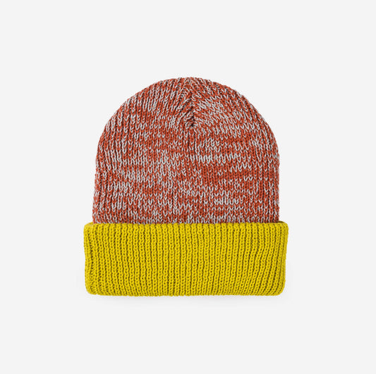 Colorblock Plush Knit Beanie