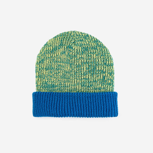 Colorblock Plush Knit Beanie