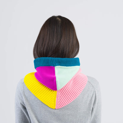 Mismatch Knit Hood