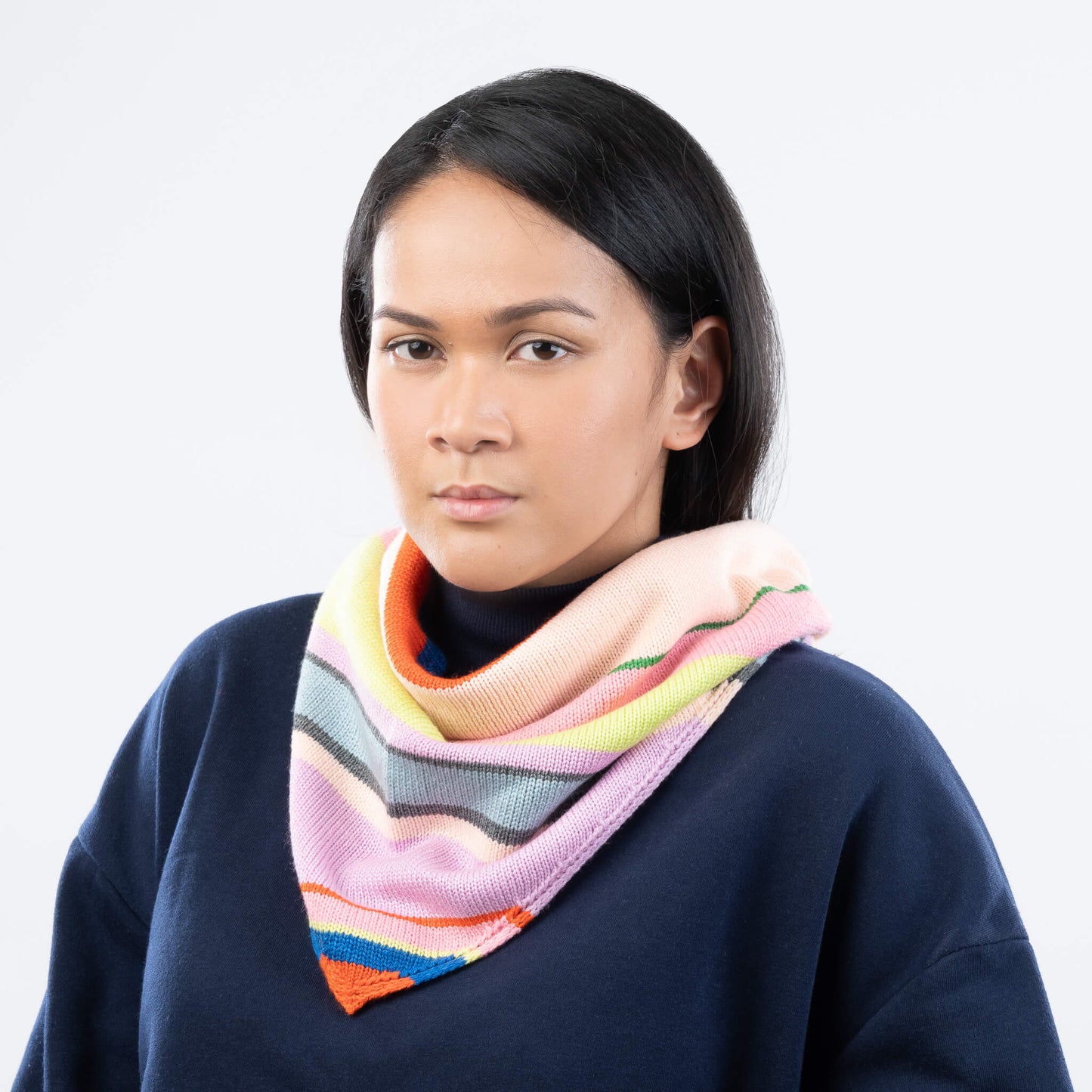 Multi Stripe Triangle Scarf