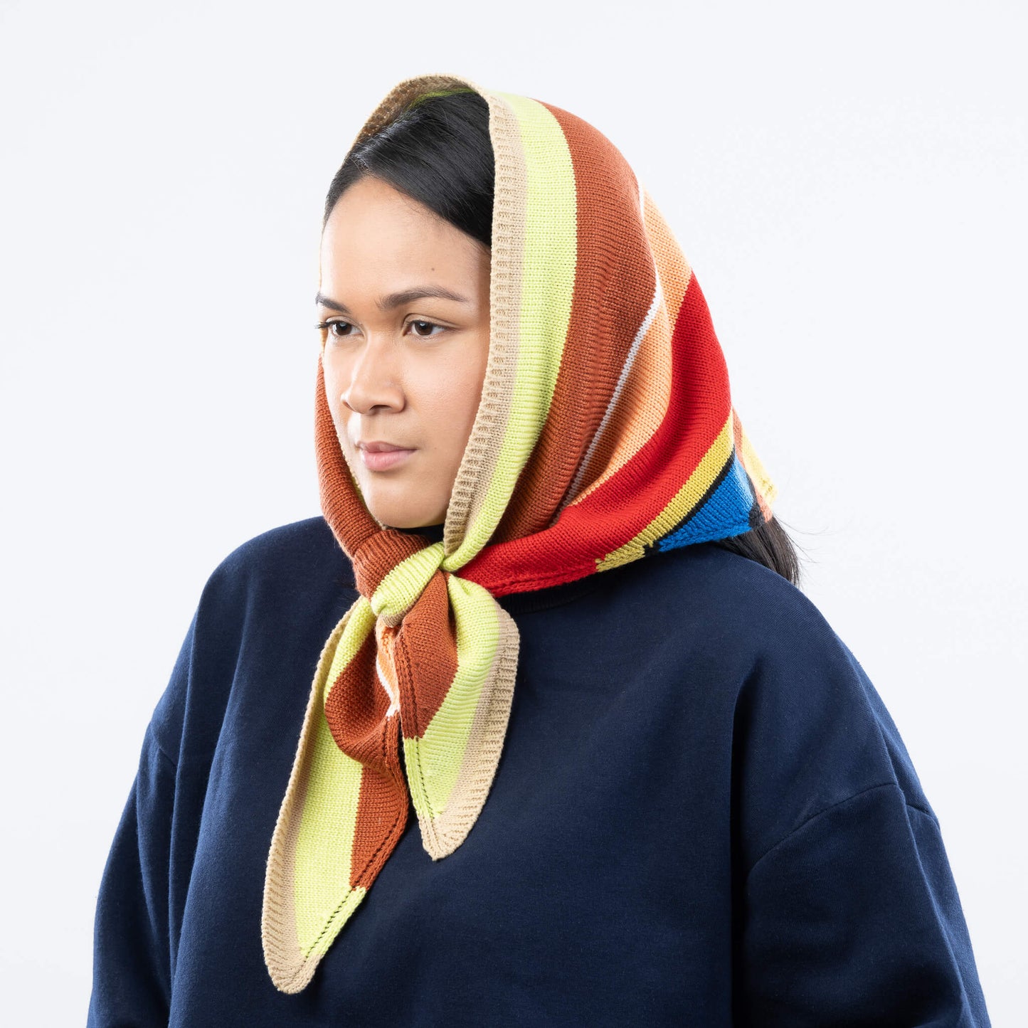 Multi Stripe Triangle Scarf