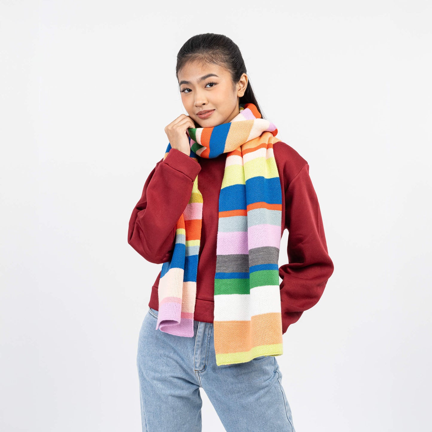 Multi Stripe Big Scarf