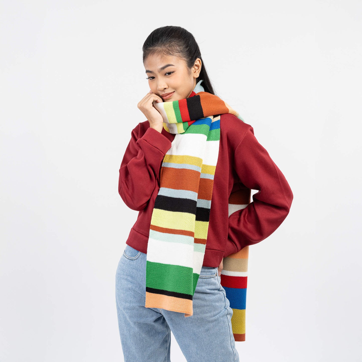 Multi Stripe Big Scarf