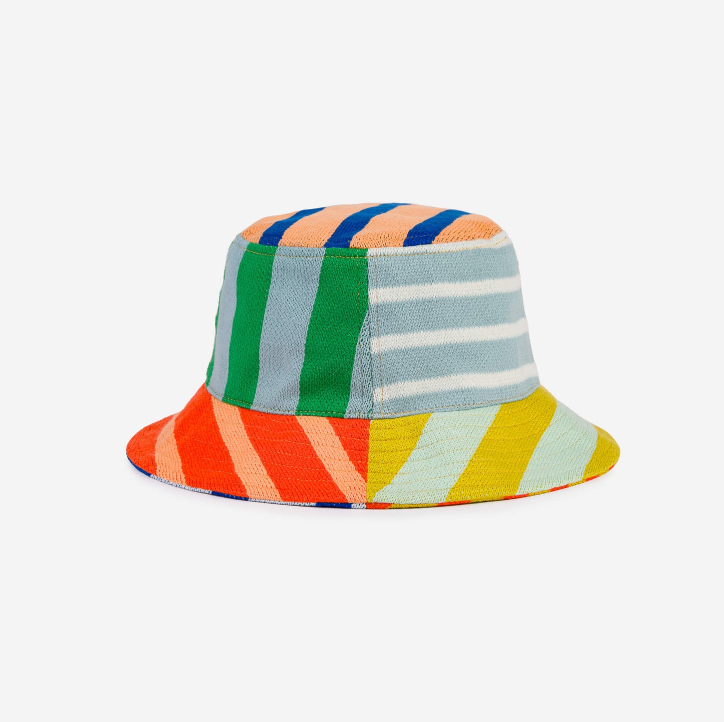 Patchwork Stripe Bucket Hat