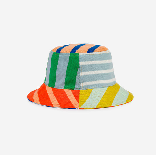 Patchwork Stripe Bucket Hat