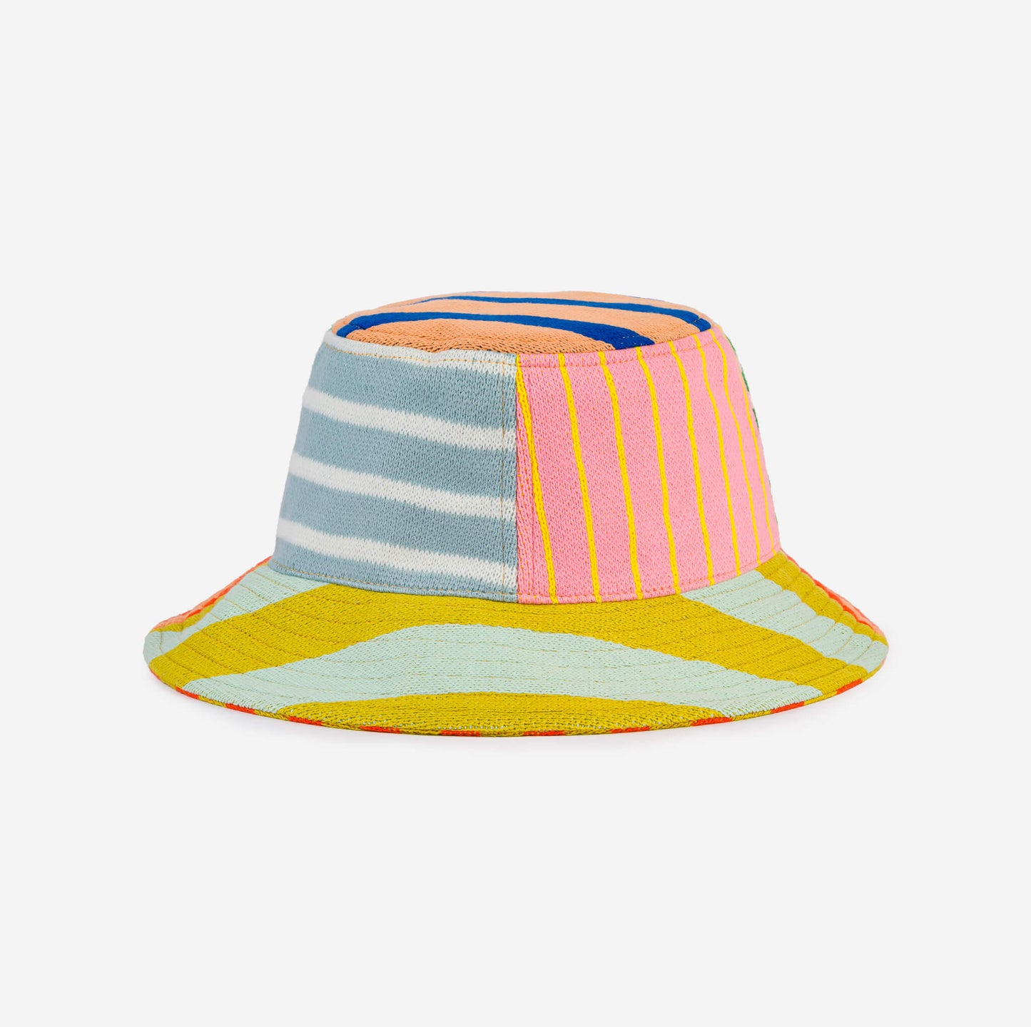 Patchwork Stripe Bucket Hat