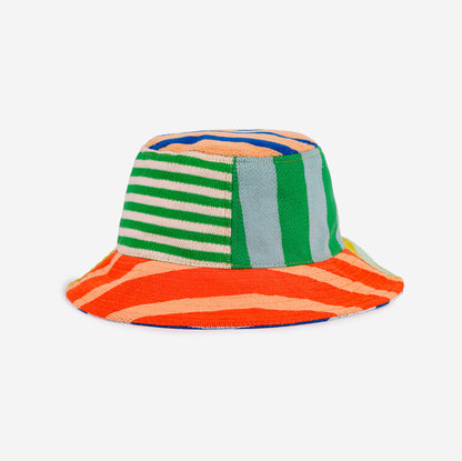 Patchwork Stripe Bucket Hat