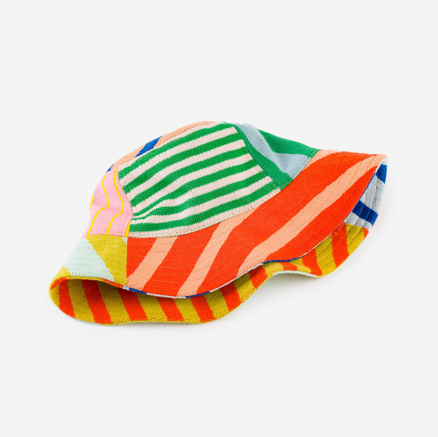 Patchwork Stripe Bucket Hat
