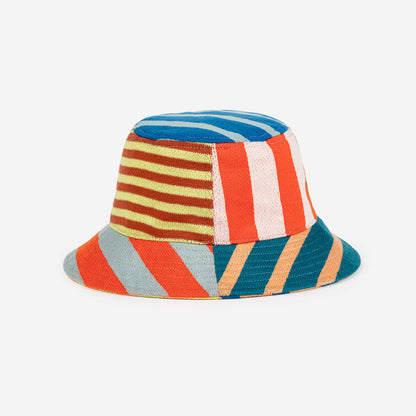 Patchwork Stripe Bucket Hat