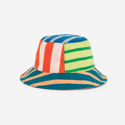 Patchwork Stripe Bucket Hat
