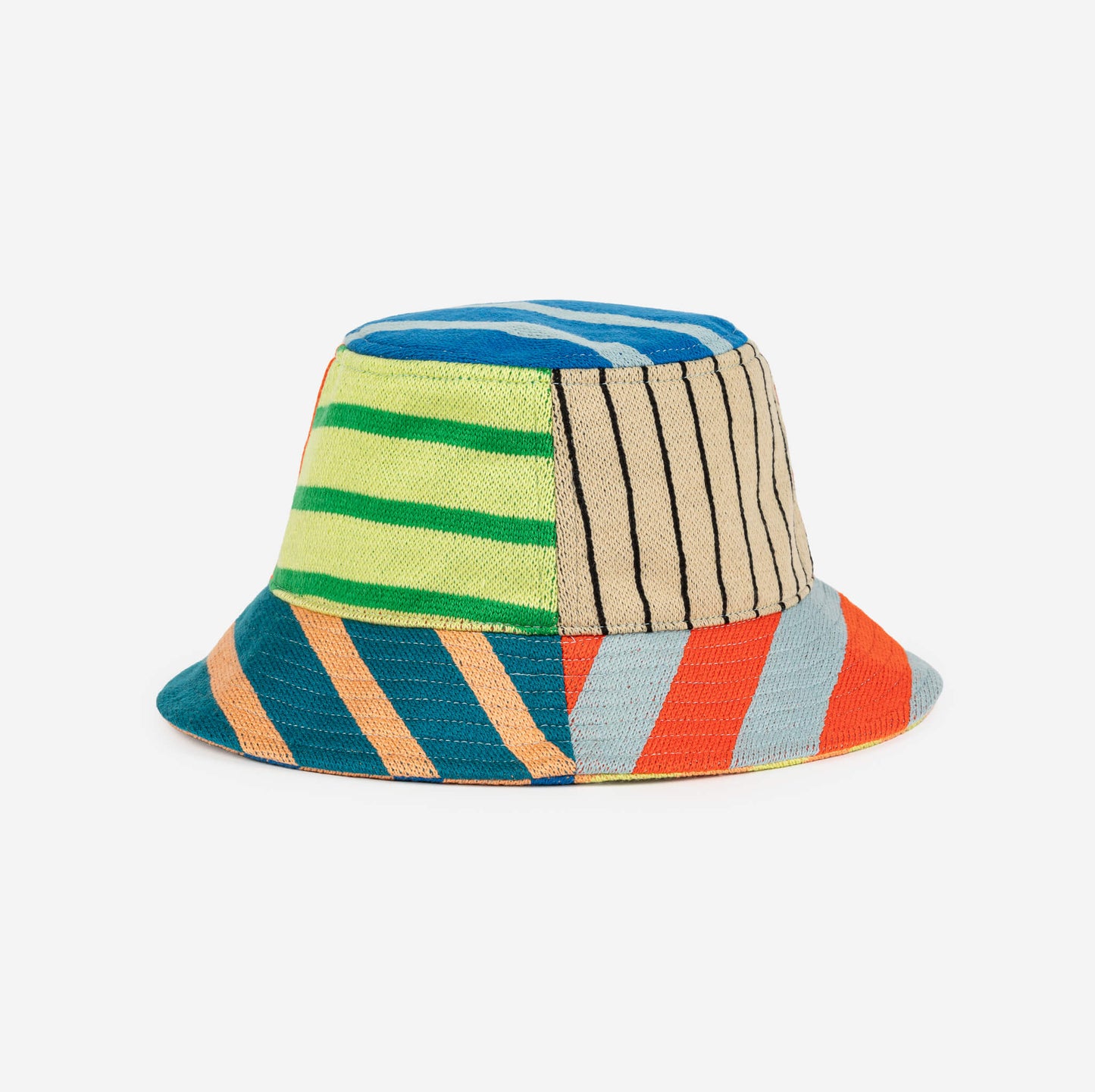 Patchwork Stripe Bucket Hat