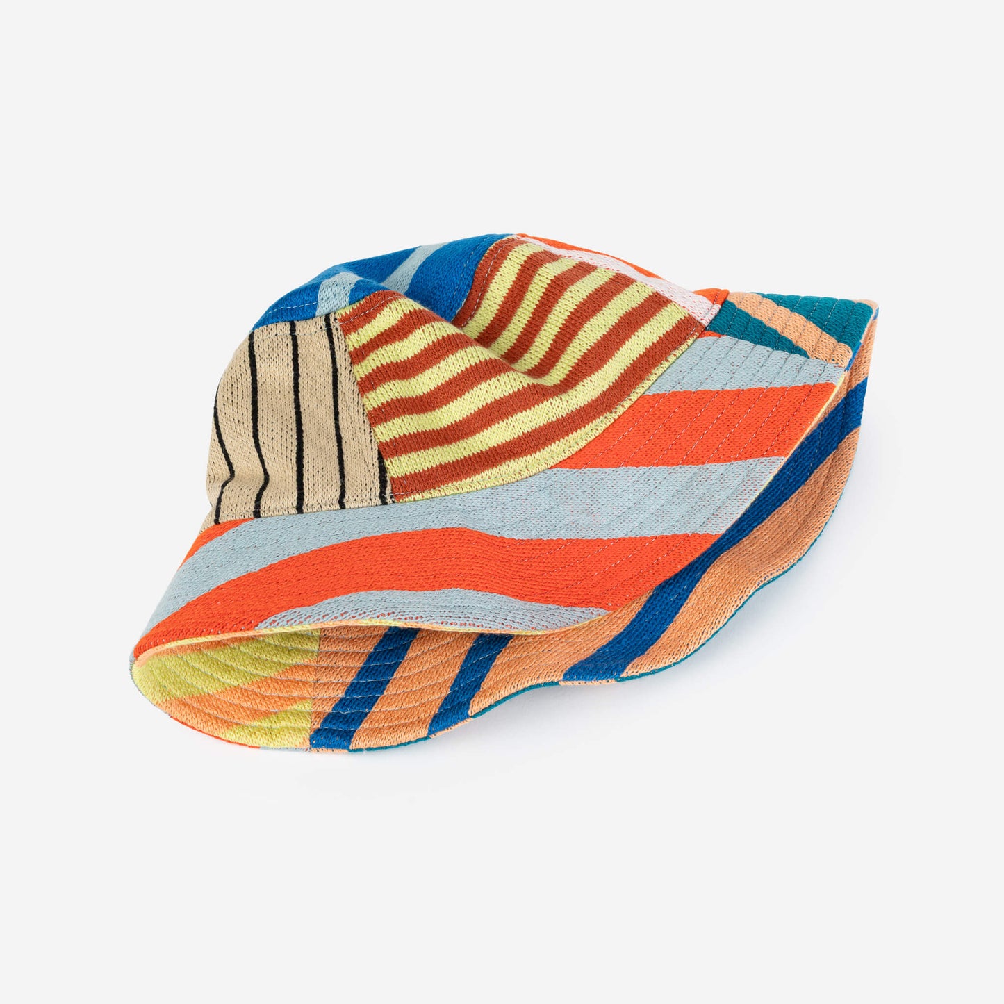 Patchwork Stripe Bucket Hat