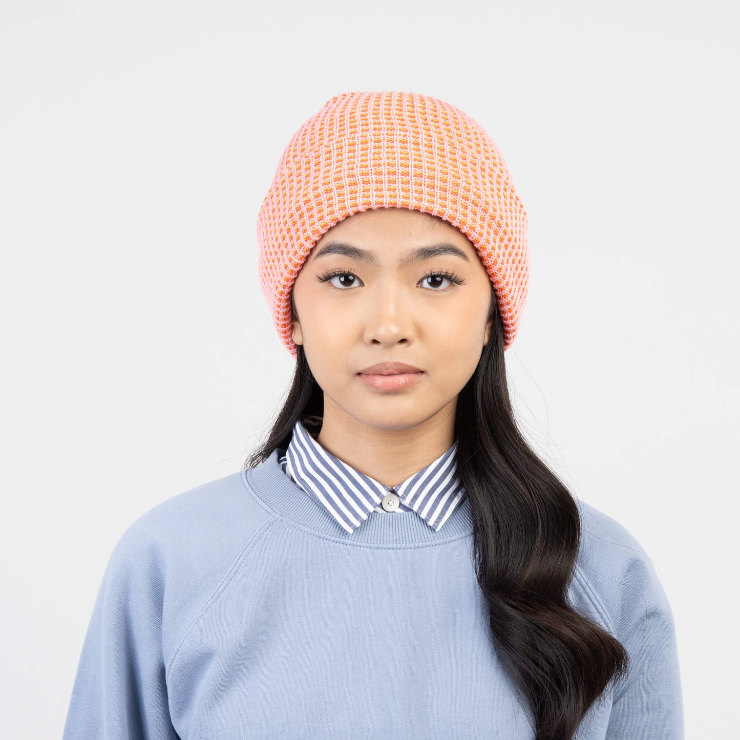 Simple Grid Knit Beanie