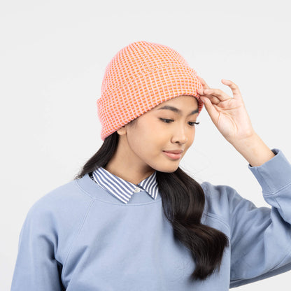 Simple Grid Knit Beanie