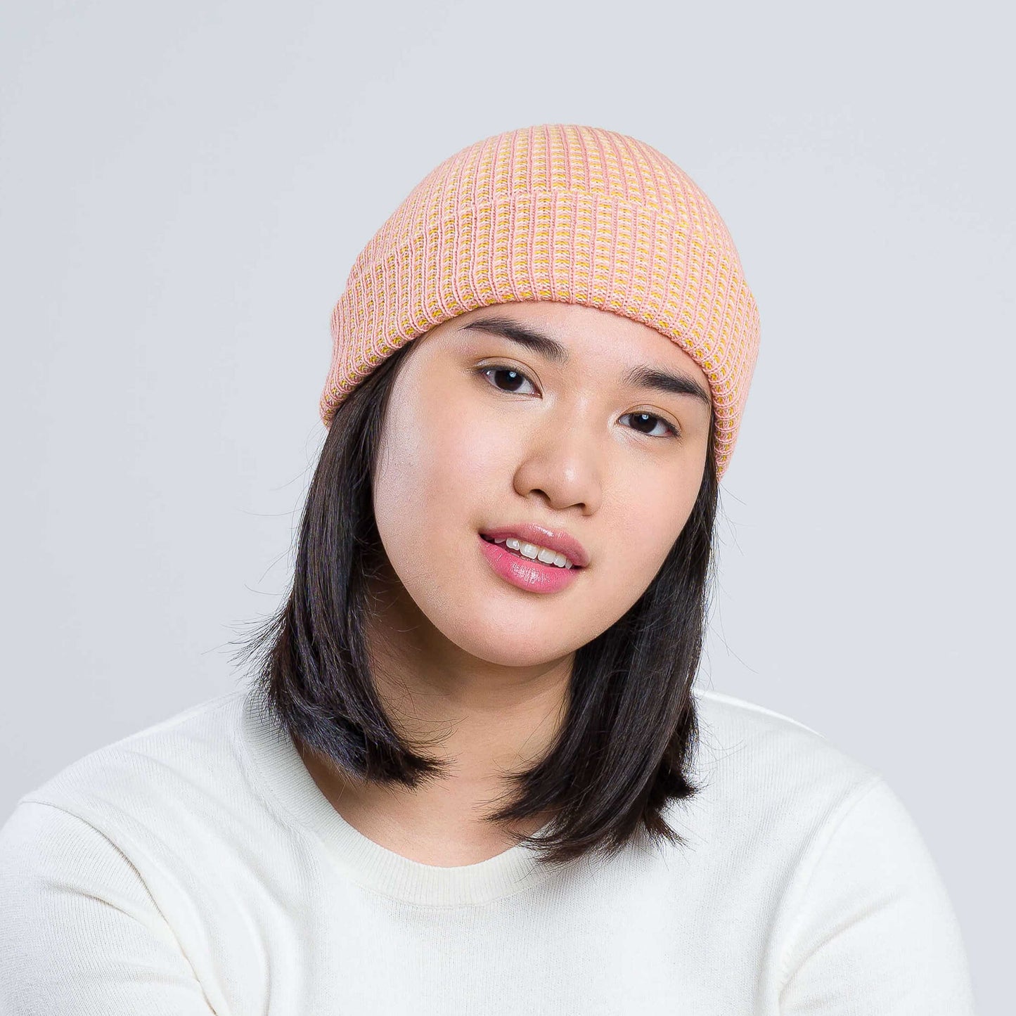 Simple Grid Knit Beanie