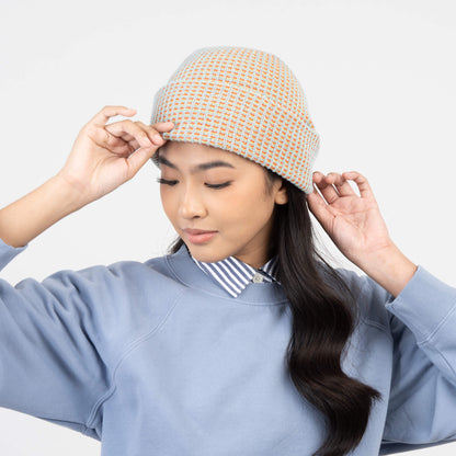 Simple Grid Knit Beanie