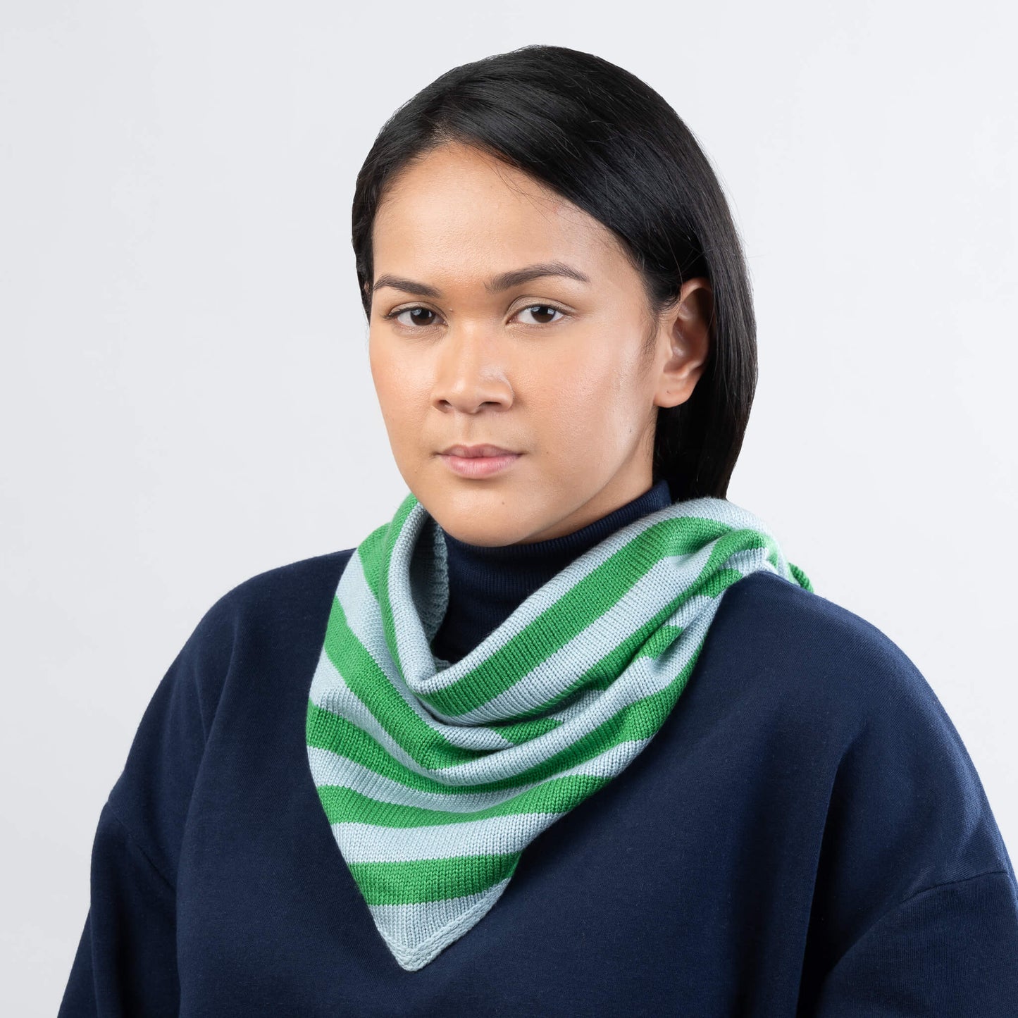 Simple Stripe Triangle Scarf