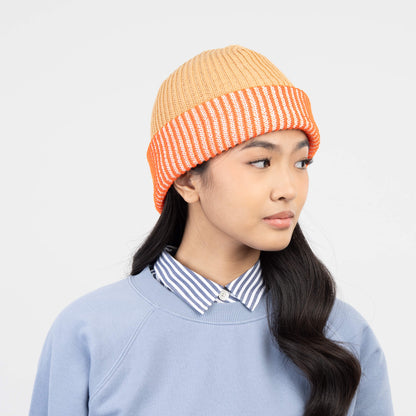 Stripe Cuff Plush Beanie
