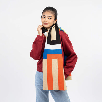 Waterfall Stripe Big Scarf